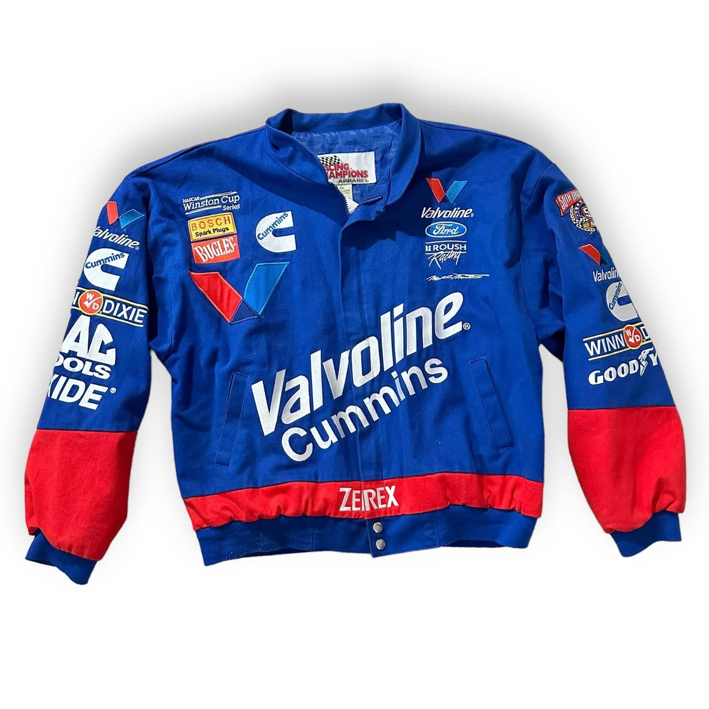 Vintage 90s Nascar 50th Anniversary Mark Martin Valvoline Jacket XXL