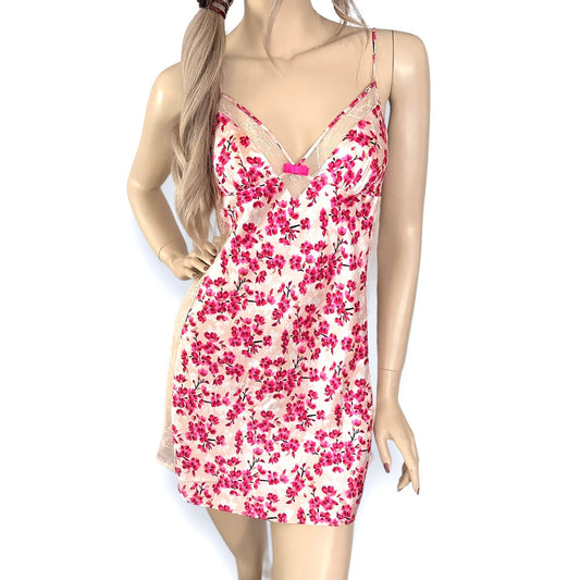 Victoria's Secret Cherry Blossom Satin Slip Dress S