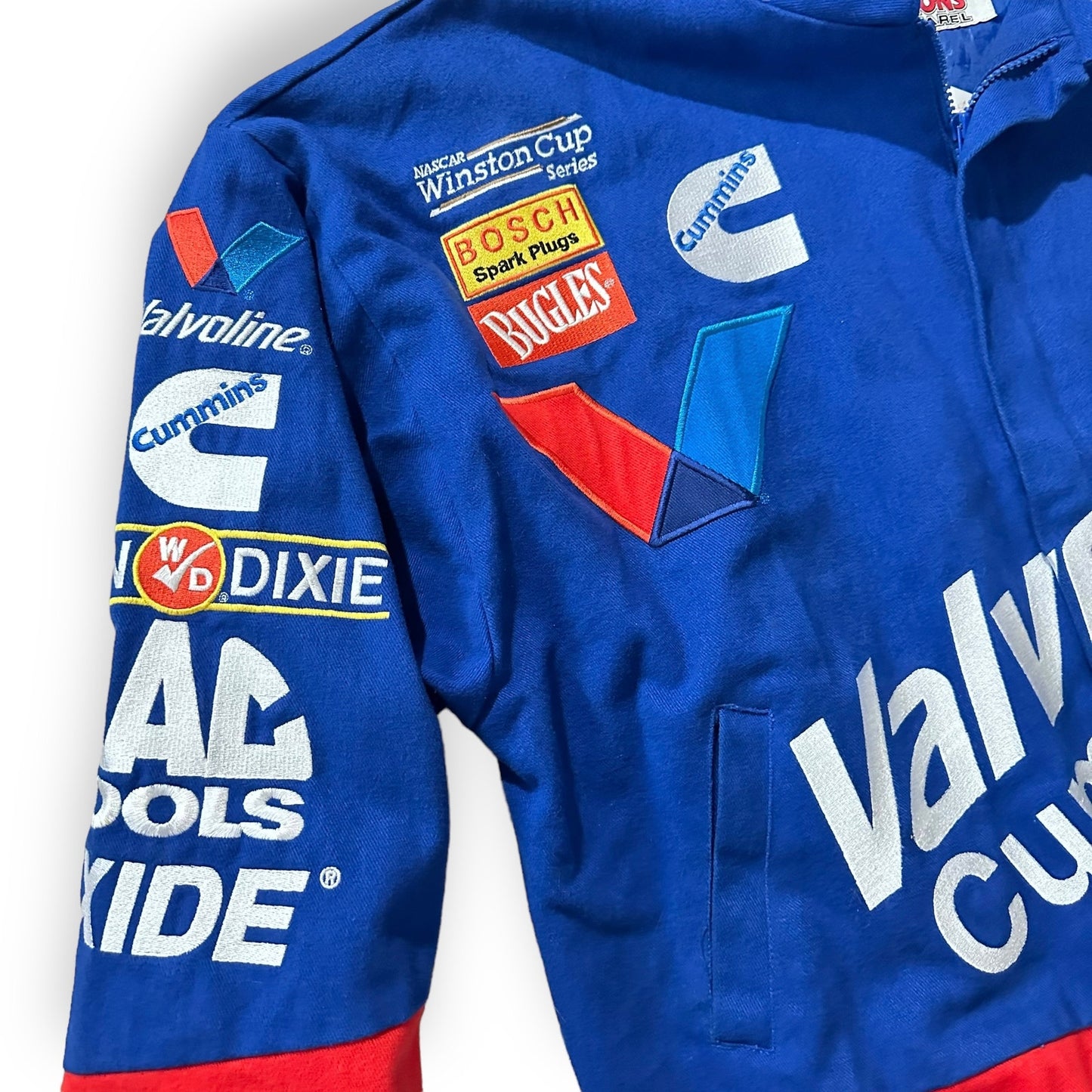 Vintage 90s Nascar 50th Anniversary Mark Martin Valvoline Jacket XXL