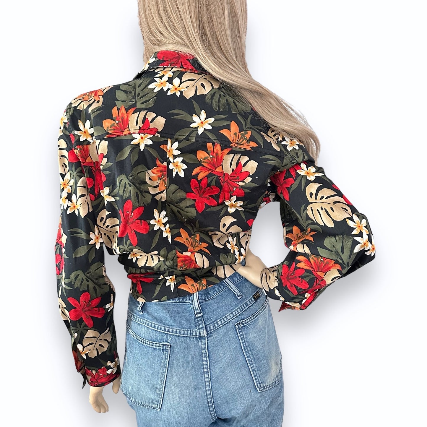 VTG Chico's Design Tropical Jacket | Hawaiian Long Sleeve Top M