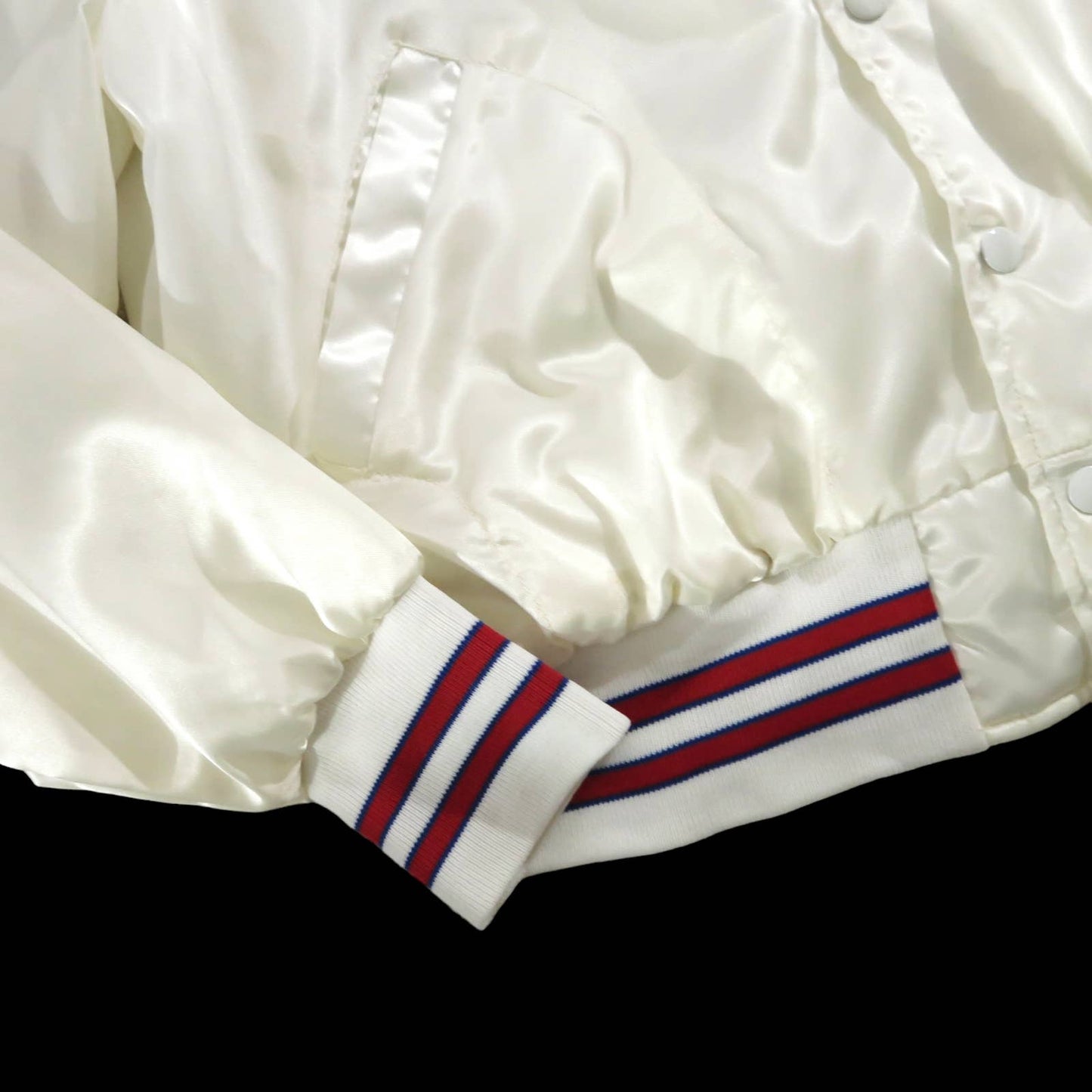 Vintage Fraternal Order of Police White Satin Baseball Jacket L