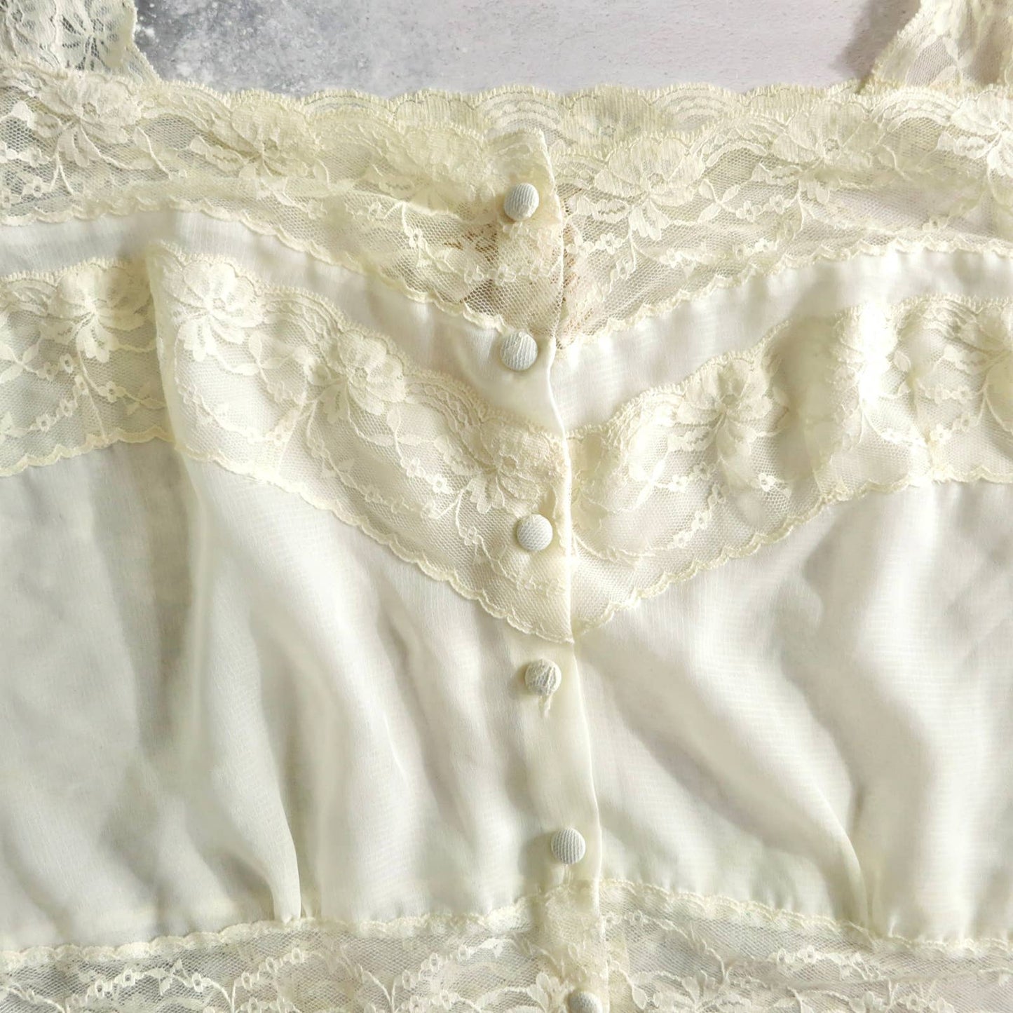90s Vintage Victoria's Secret Ivory Lace Camisole L