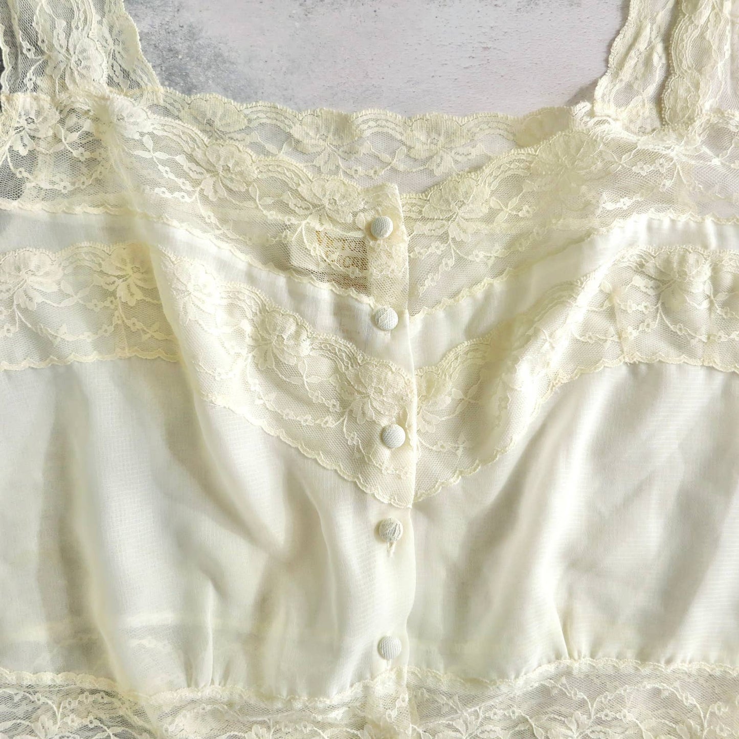 90s Vintage Victoria's Secret Ivory Lace Camisole L