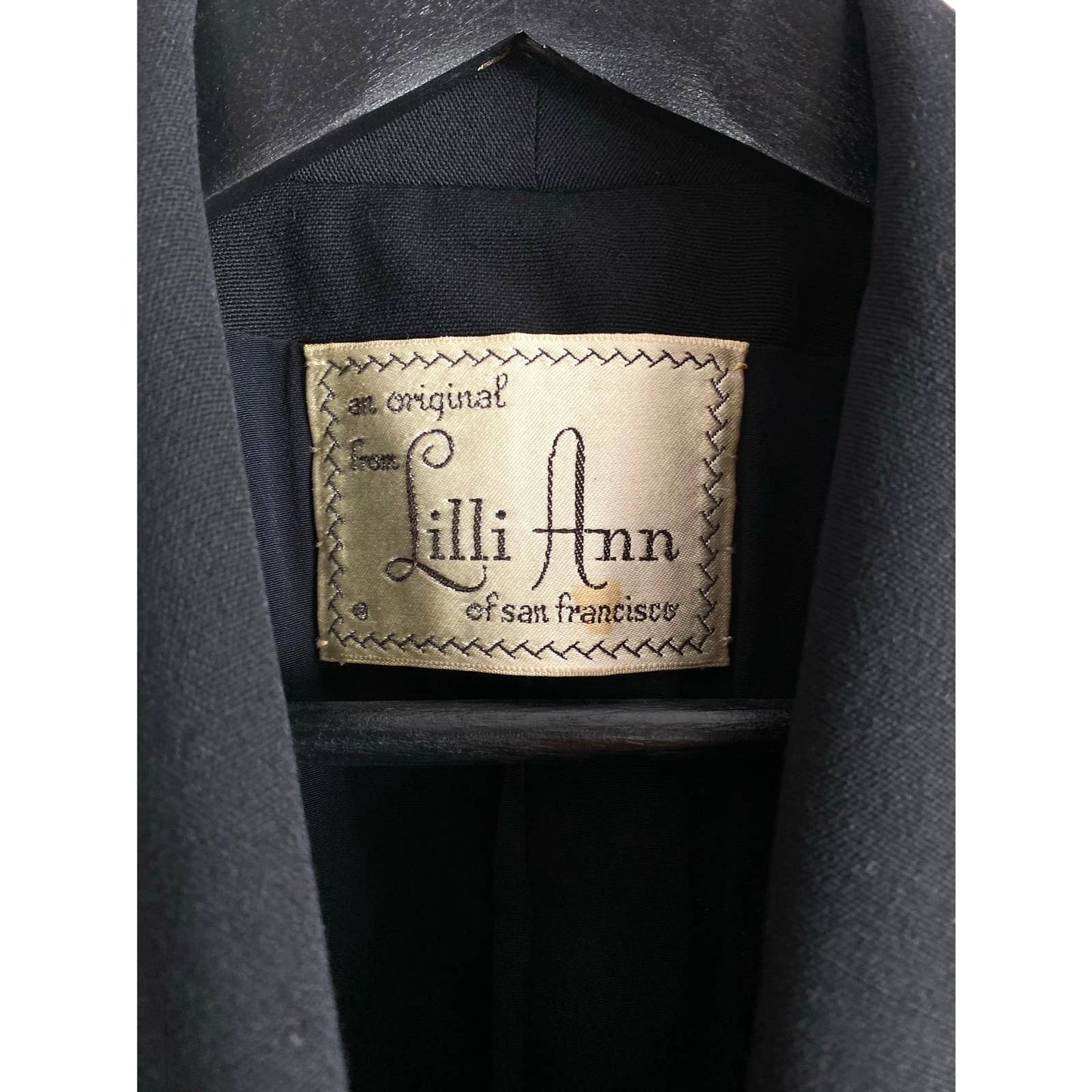 Vintage 1940s Lilli Ann Black Peplum Jacket M