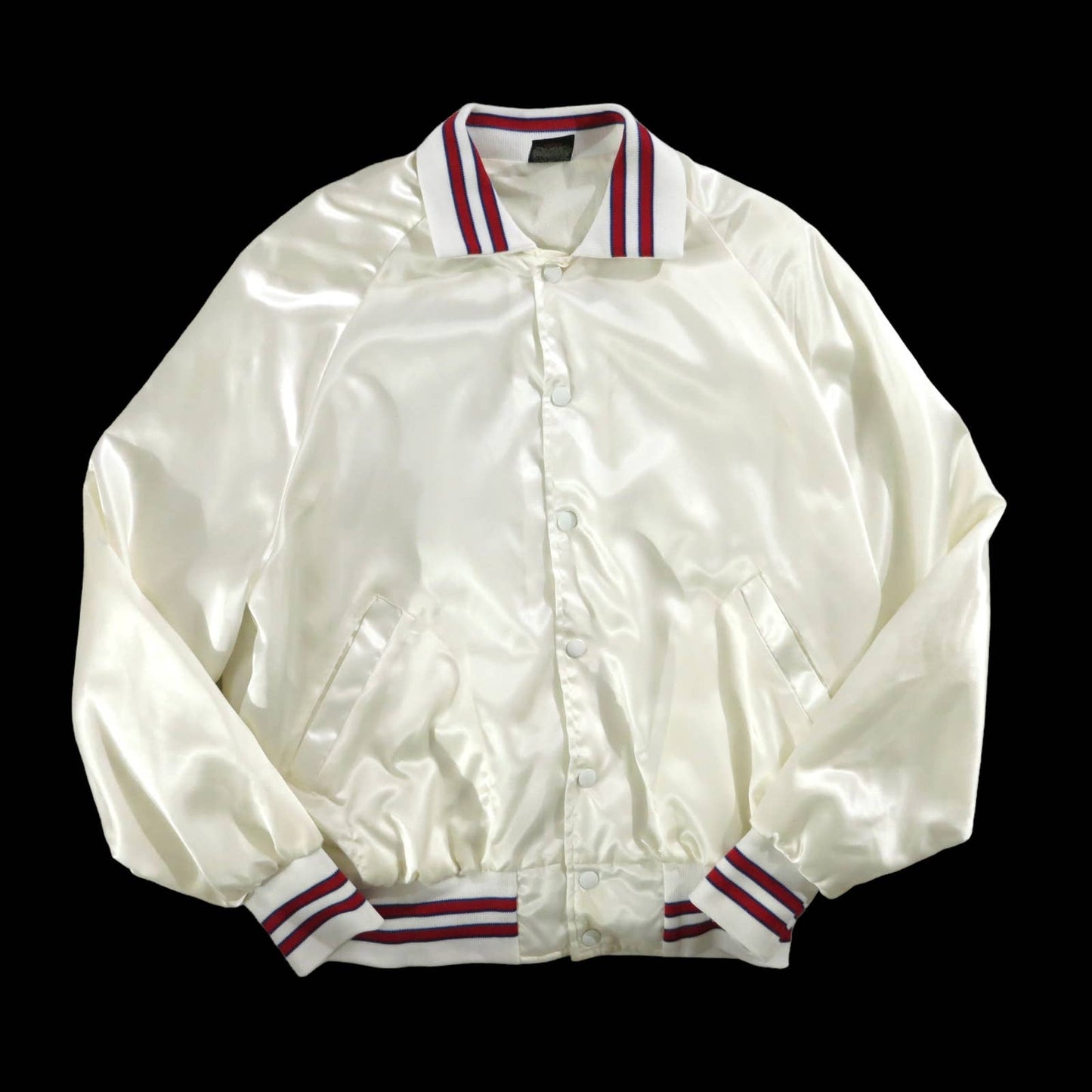 Vintage Fraternal Order of Police White Satin Baseball Jacket L