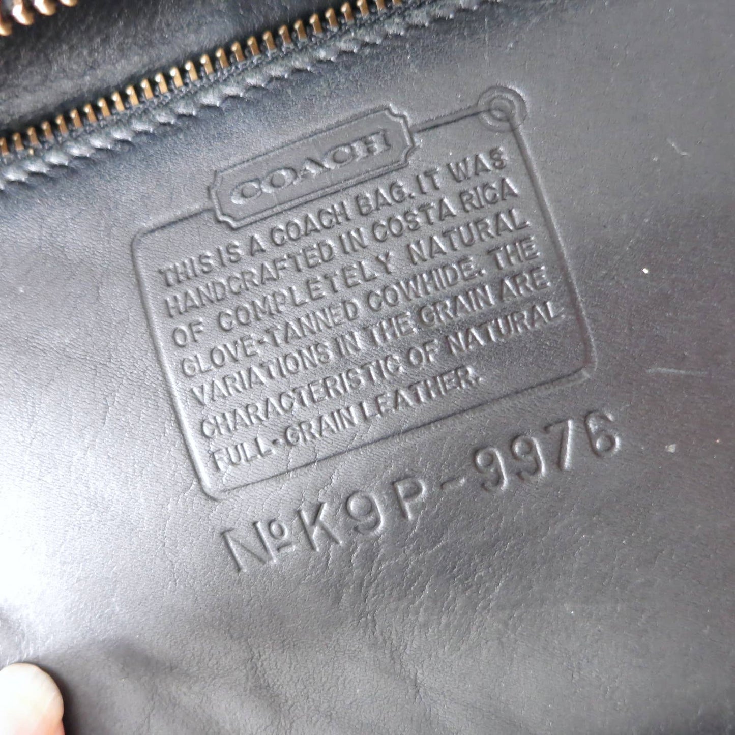 90s VTG Coach Anderson 9976 Bag Black USA Made Genuine Leather
