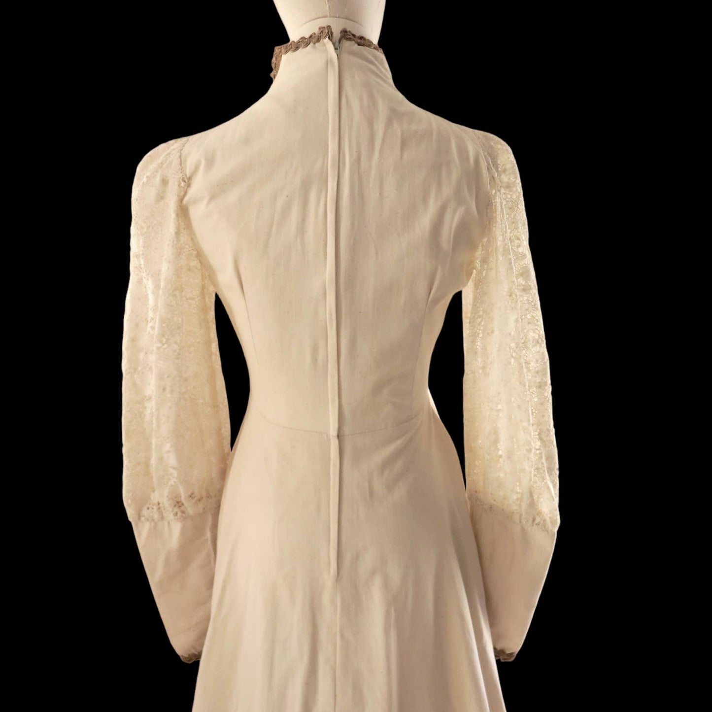 70s Vintage Gunne Sax Corset Lace Bodice Bridal Maxi Dress S