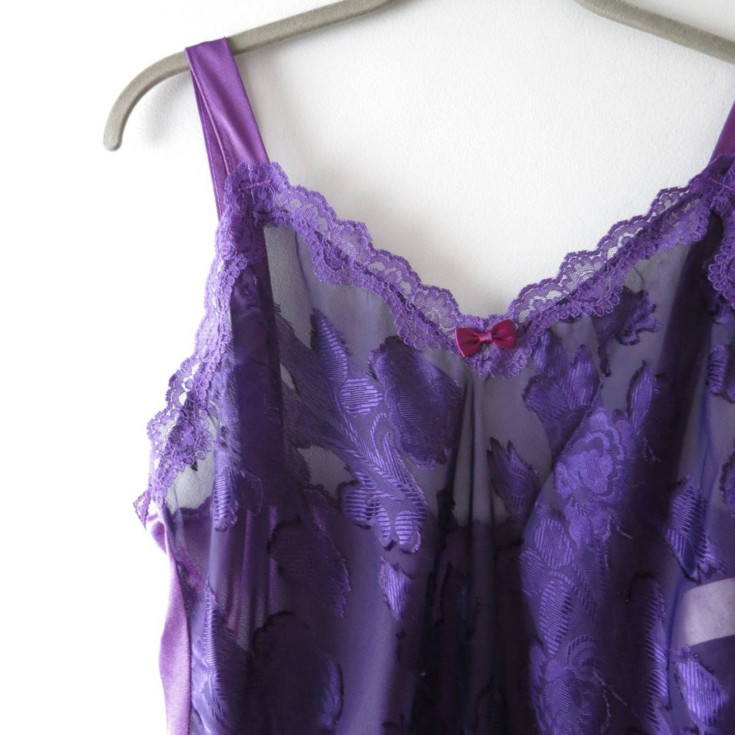 80s Frederick's of Hollywood Purple Chemise Size M/L