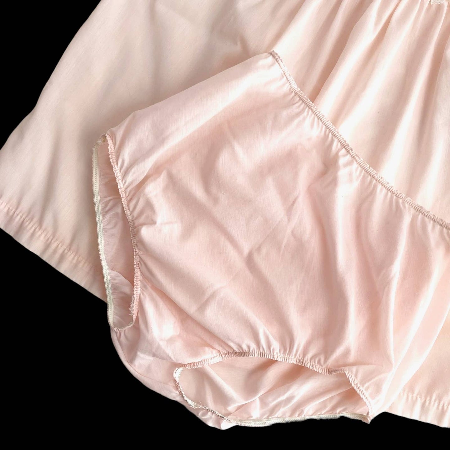 60s Vintage Pink Babydoll Top & Panties Set M