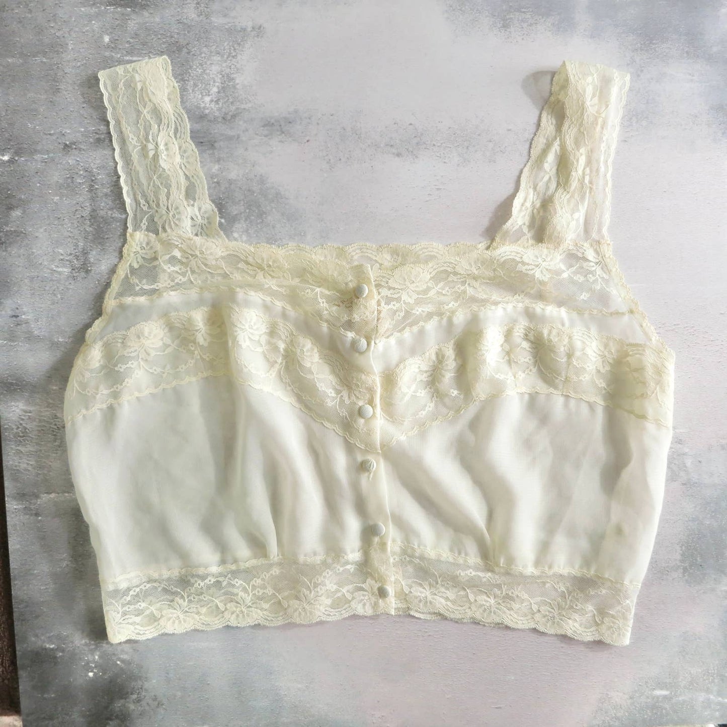 90s Vintage Victoria's Secret Ivory Lace Camisole L