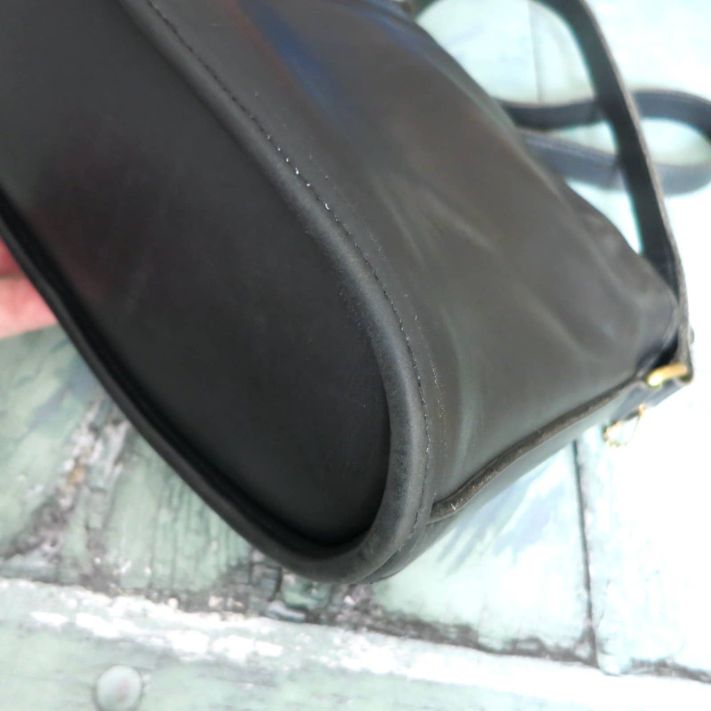 90s VTG Coach Anderson 9976 Bag Black USA Made Genuine Leather