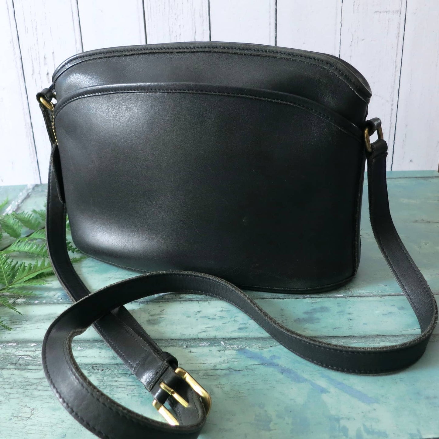 90s VTG Coach Anderson 9976 Bag Black USA Made Genuine Leather