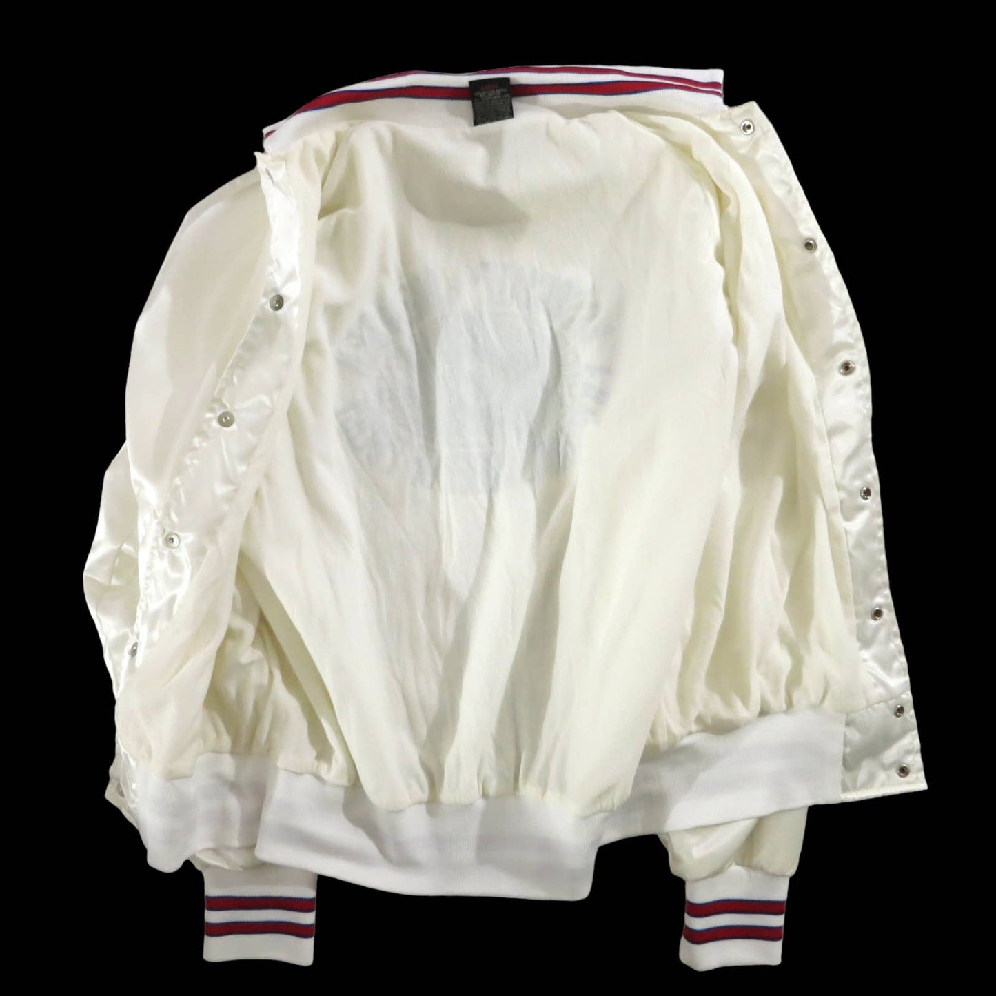 Vintage Fraternal Order of Police White Satin Baseball Jacket L