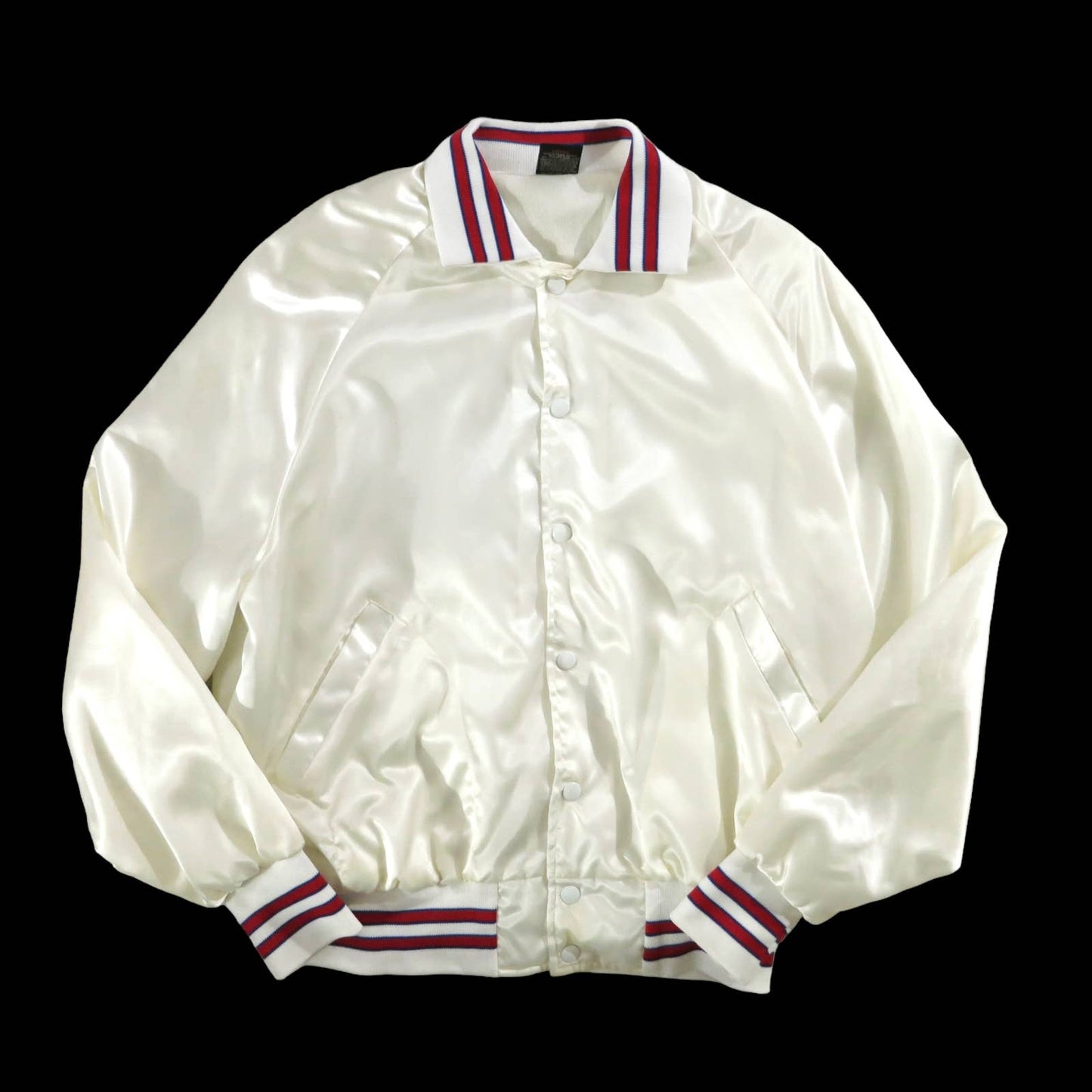 Vintage Fraternal Order of Police White Satin Baseball Jacket L