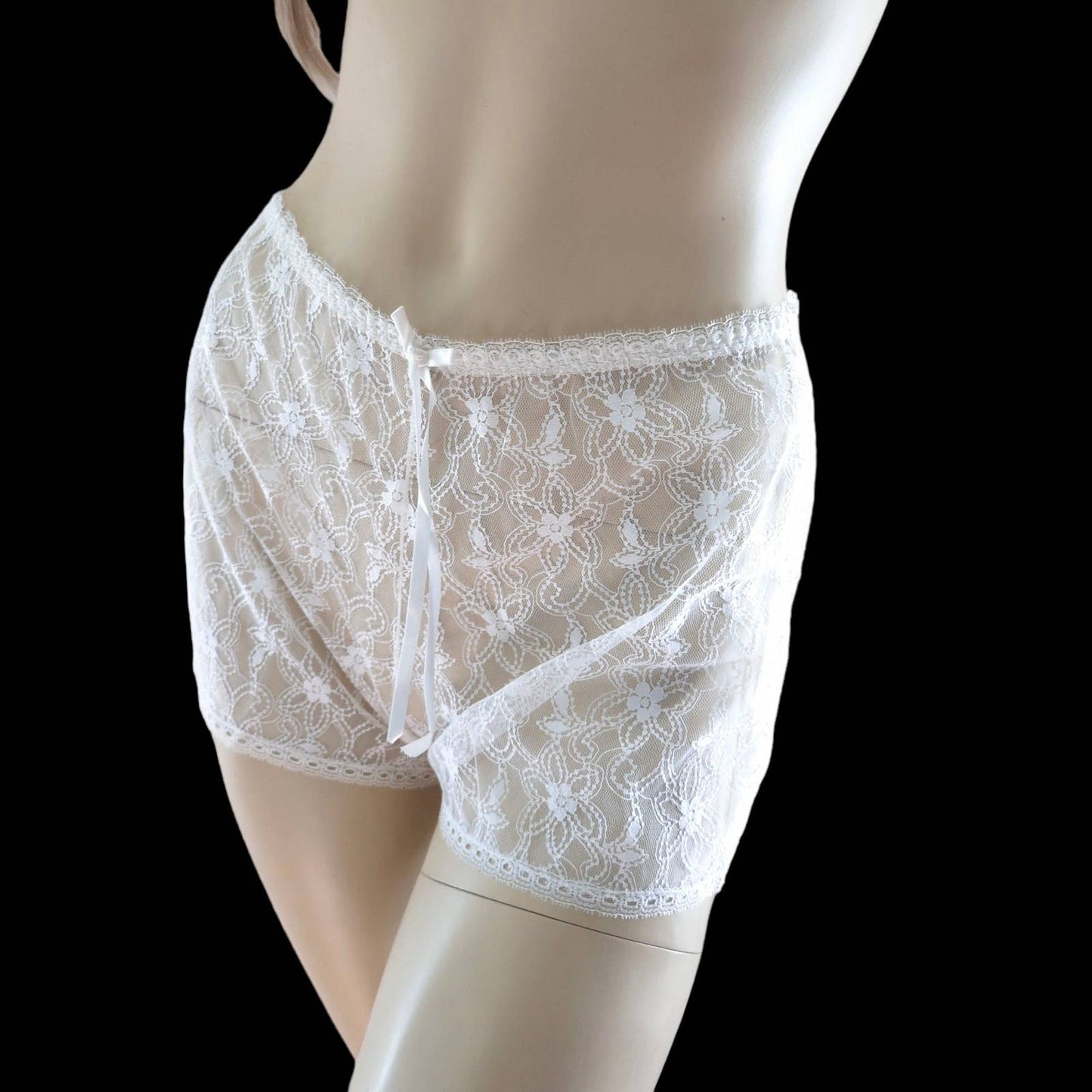 70s White Lace Tap Panties XS/S Deadstock