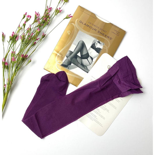 90s Victoria's Secret Purple Stockings 1 pr NIB