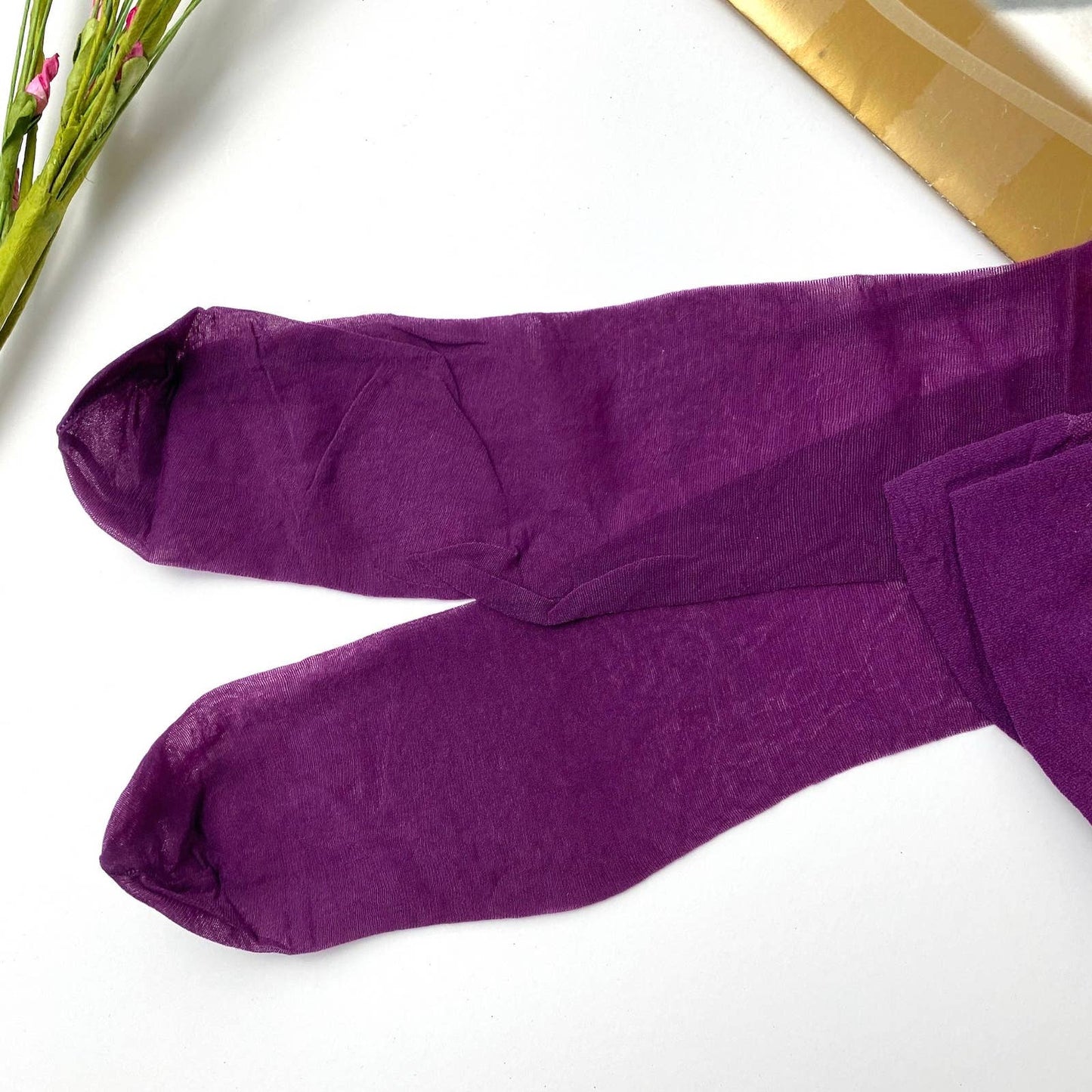 90s Victoria's Secret Purple Stockings 1 pr NIB